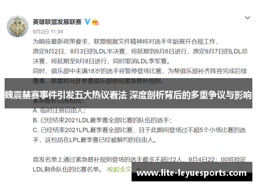 魏震禁赛事件引发五大热议看法 深度剖析背后的多重争议与影响